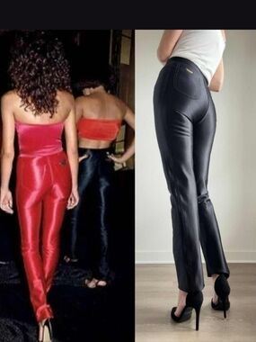 Vintage 80's - Frederick's of Hollywood Black Lycra/Spandex Pants, 5/6